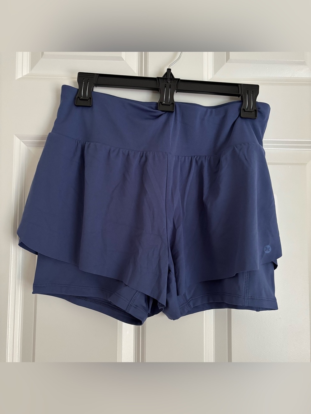 RBX Layered Athletic Shorts in Navy Blue